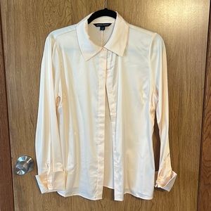 Boston Proper Sophia Charmeuse buttercream blouse. New